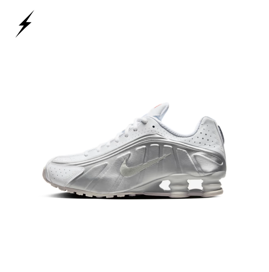 Nike 'Shox R4 White Bright Crimson Metallic Silver' (Semi UA)